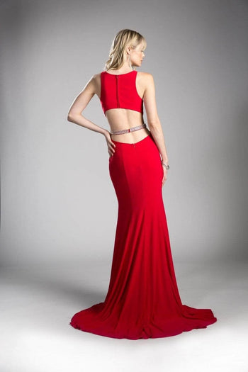 Ladivine 62806 Illusion Paneled Cutout Gown - Prom