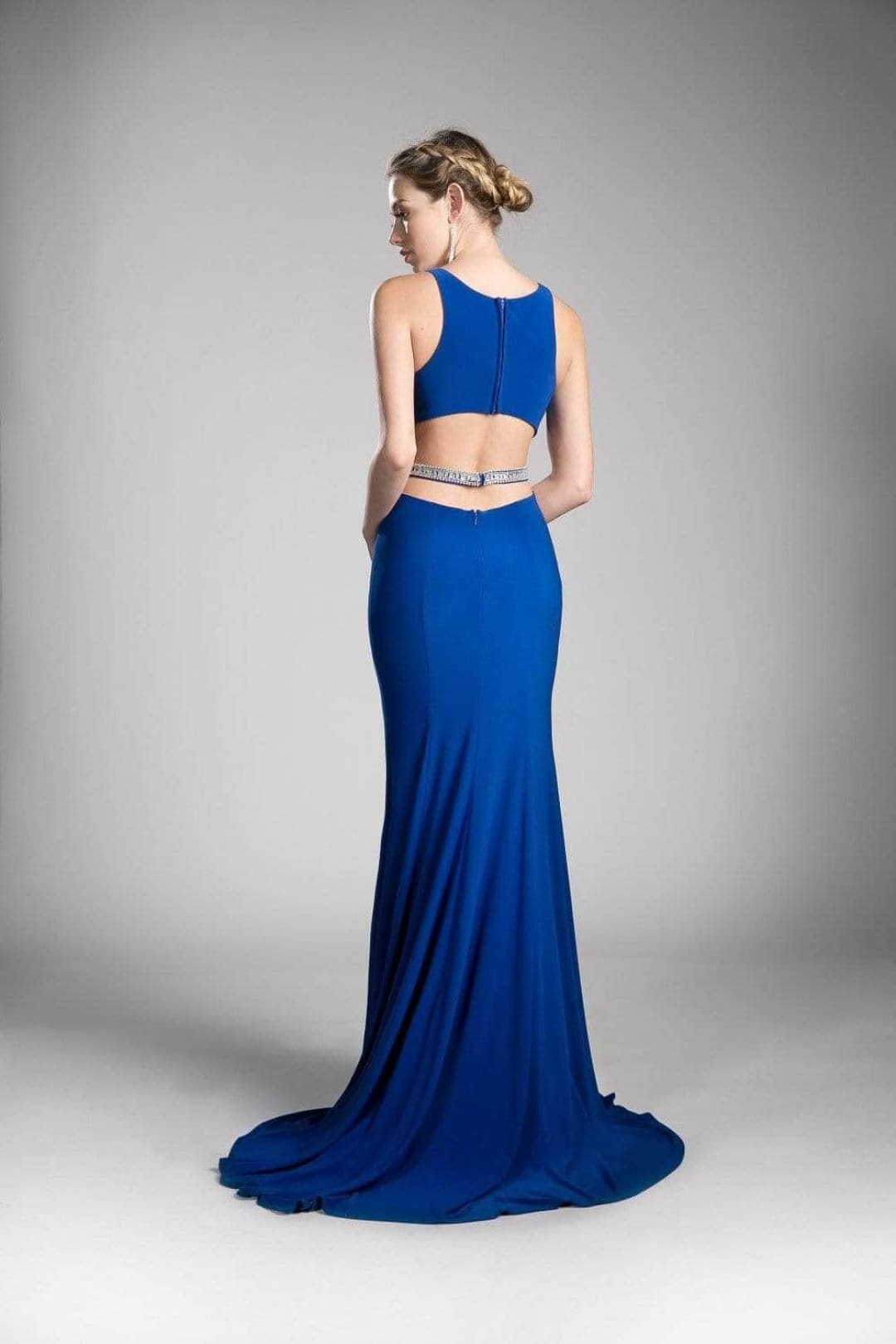 Ladivine 62806 Illusion Paneled Cutout Gown - Prom