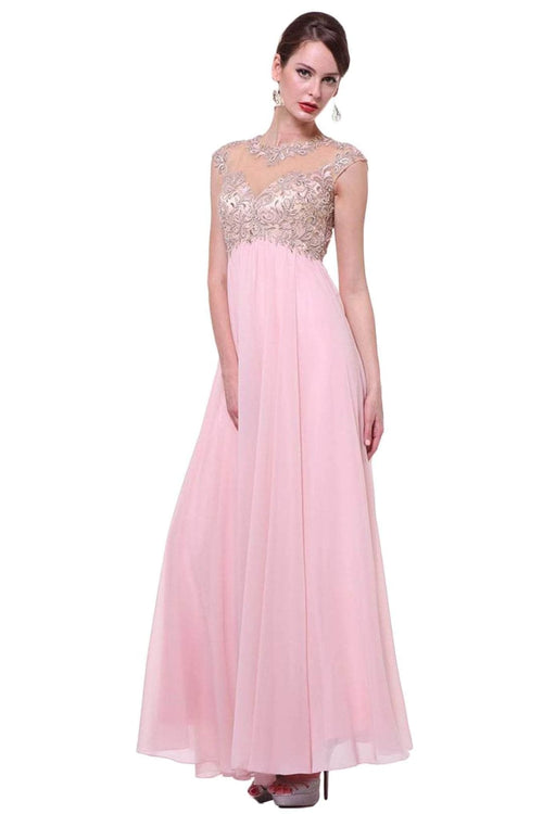 Ladivine 72 - Embellished Illusion Formal Evening Gown - Prom