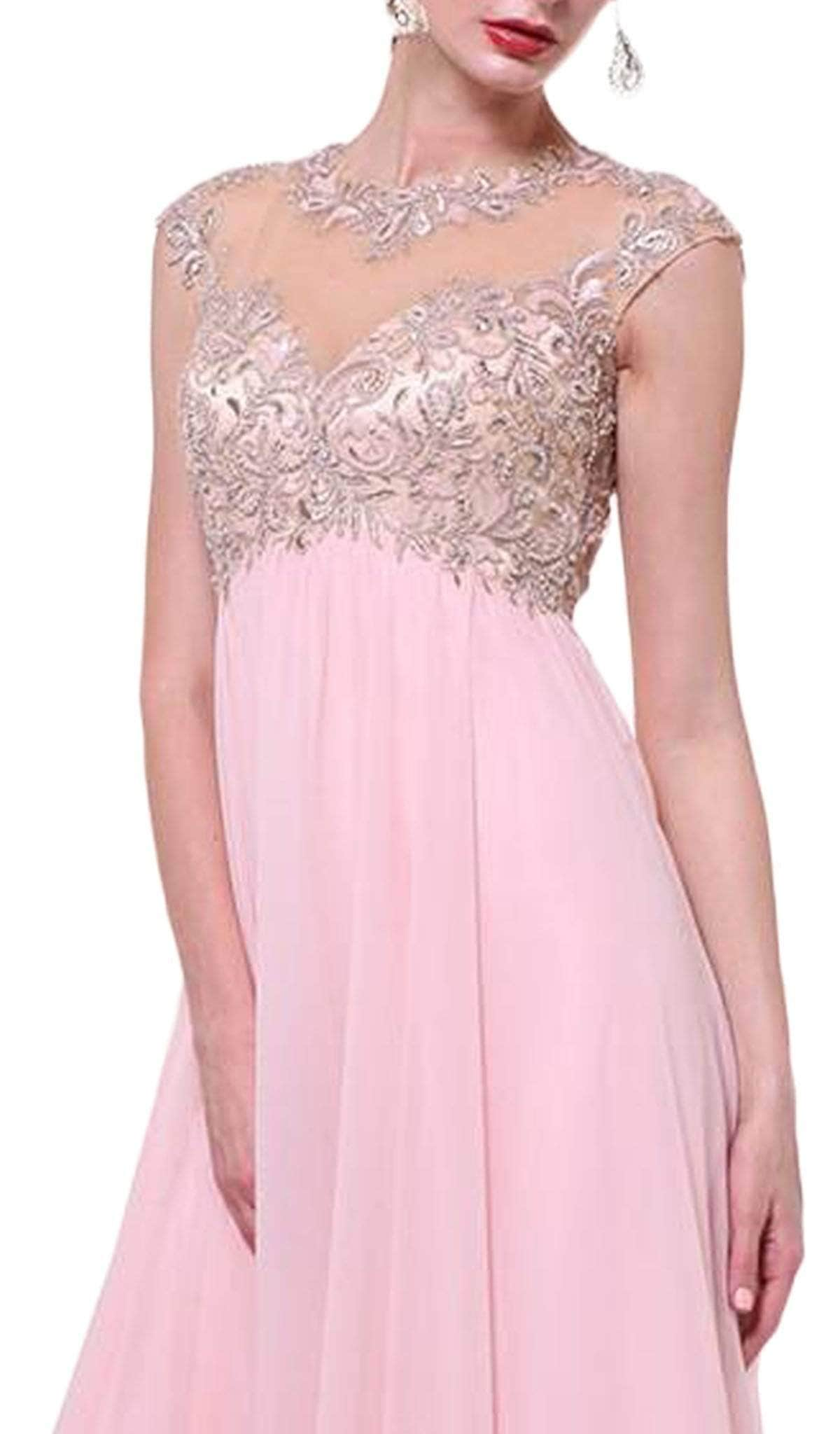 Ladivine 72 - Embellished Illusion Formal Evening Gown - Prom