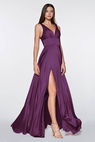 Ladivine 7469 - Satin A-Line Evening Dress - Prom