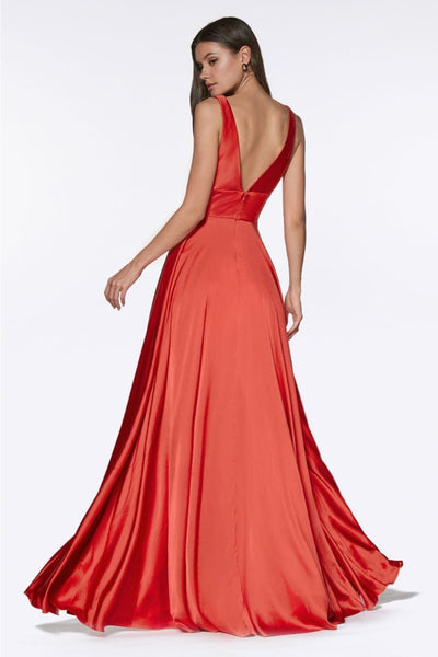 Ladivine 7469 Sleeveless Shirring Prom Evening Dress - Dress