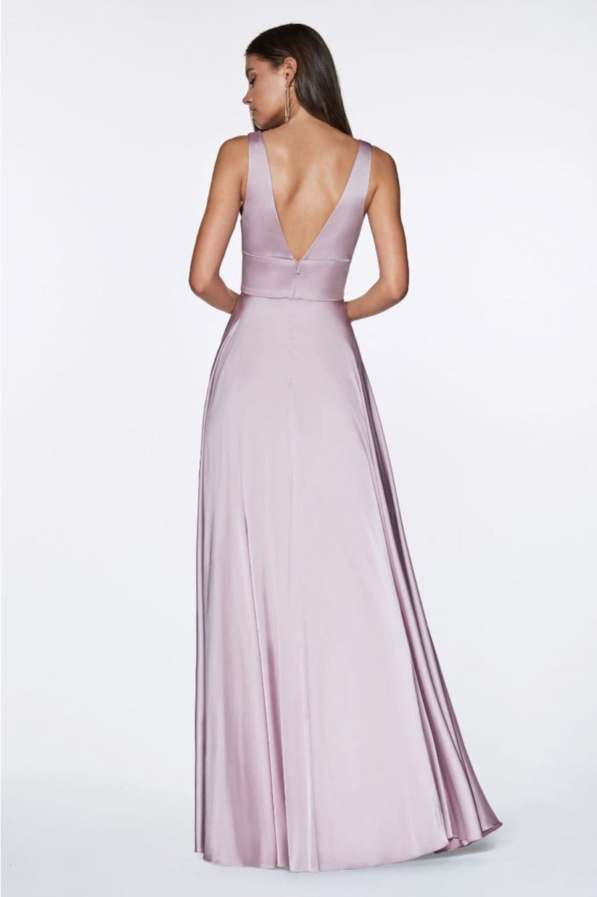 Ladivine 7469 Sleeveless Shirring Prom Evening Dress - Dress