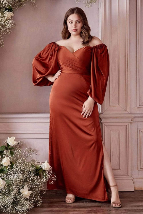 Ladivine 7482C - Sweetheart Soft Satin Sheath Dress - Prom