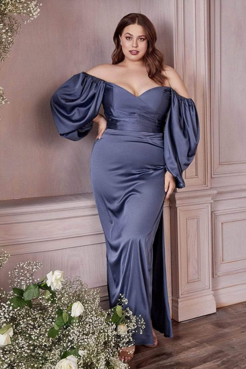 Ladivine 7482C - Sweetheart Soft Satin Sheath Dress - Prom
