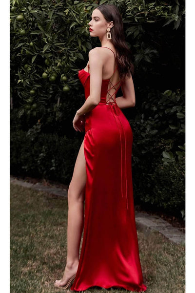 Ladivine 7483 - Draped Sweetheart Neck Prom Dress - Prom