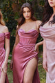 Ladivine 7483 - Satin Long Evening Dress - Prom