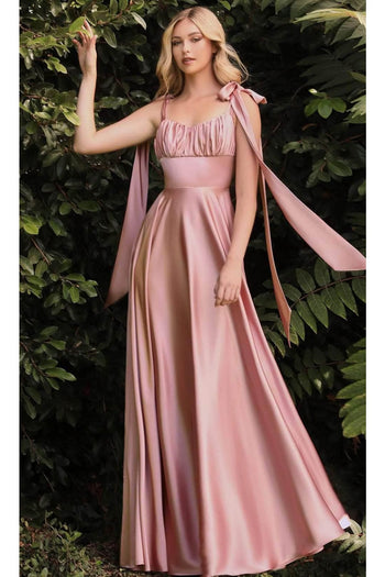 Ladivine 7490 - Affordable Soft Satin Prom A-Line Gown - Prom