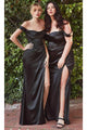 Ladivine 7492C - Off Shoulder Corset Evening Gown - Prom
