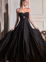 Ladivine 7496 Strapless Sweetheart Design with Keyhole A-Line Dress