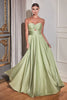 Ladivine 7496 Strapless Sweetheart Design with Keyhole A-Line Dress