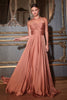 Ladivine 7496 Strapless Sweetheart Design with Keyhole A-Line Dress - ROSE GOLD / 4 - Dress