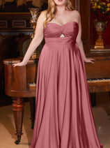 Ladivine 7496C - Sweetheart Knotted Evening Gown