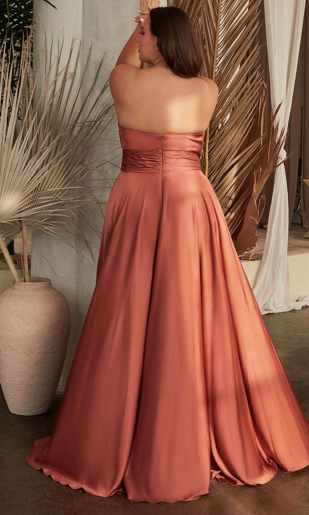 Ladivine 7496C - Sweetheart Knotted Evening Gown - Prom