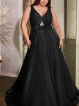 Black Christmas & Holiday Dress in Satin by Ladivine 7497
