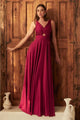 Ladivine 7497 Twisted Keyhole Bodice A-Line Satin Evening Gown - Dress
