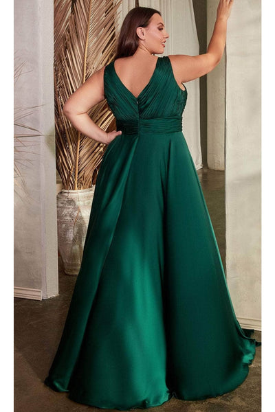 Ladivine 7497C - V-Neck Gown with Knot Details - Prom