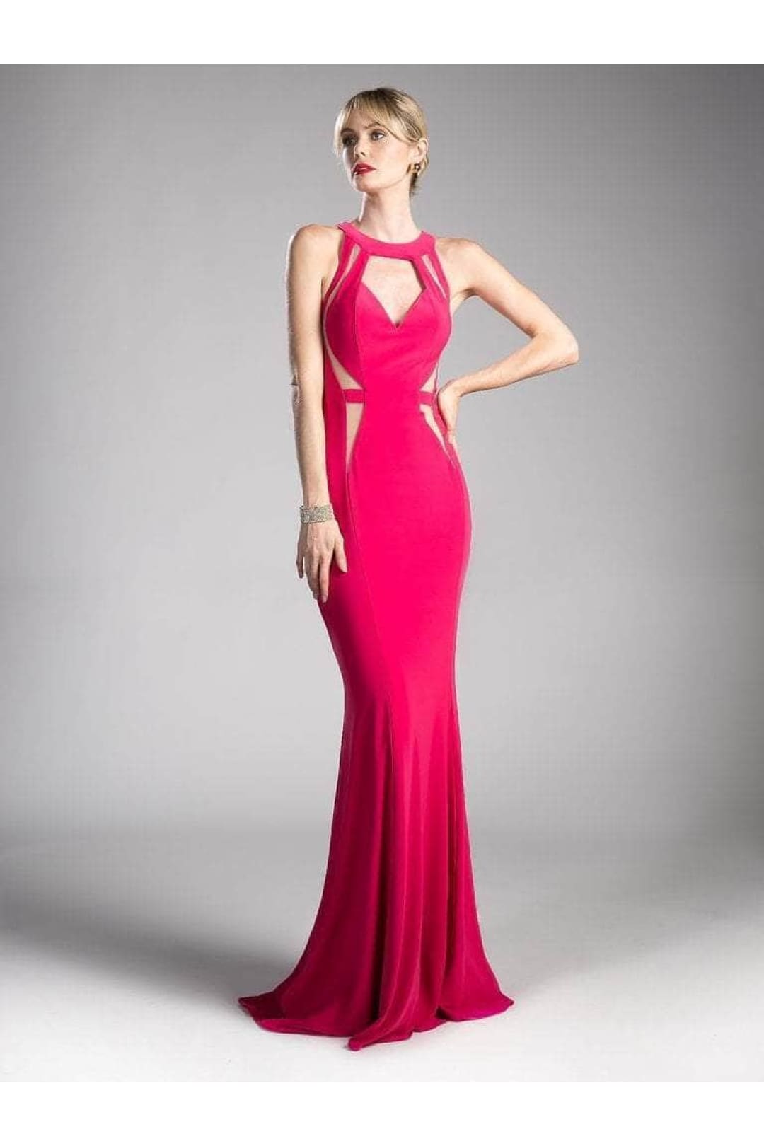 Ladivine 84222 - Multi Cutout Fitted Mermaid Gown - Prom