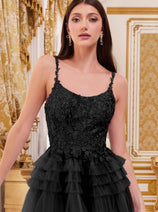 Ladivine 9310 - Embroidered A-Line Cocktail Dress