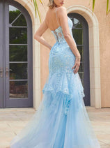 Ladivine by Cinderella Divine Dresses - Ladivine 9316 Embroidered Sheer Corset Prom Dress