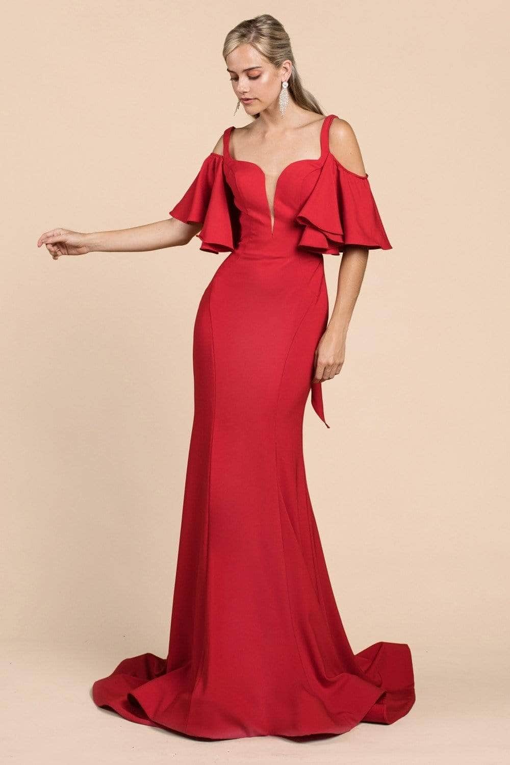 Ladivine A0079 - Off-Shoulder Mermaid Formal Gown - Prom