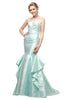 Ladivine A5033 Jacquard Strapless Mermaid Gown - Prom