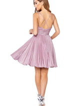 Ladivine AM391 - Plunging V-Neck Short Prom Dress