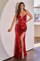 Ladivine B1141 - Sparkling Paillette Sheath Gown - Prom