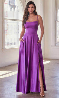 Ladivine B8402 - Spaghetti Strap Prom Gown - Prom