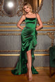 Ladivine B8421 - Ruffled Sheath Dress with Side Slit - Prom