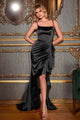 Ladivine B8421 - Ruffled Sheath Dress with Side Slit - Prom