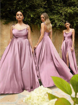 Ladivine BD104 A-Line High Slit Stylish Bridesmaids Dress