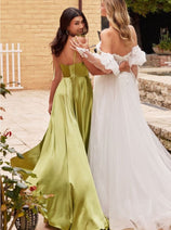 Ladivine BD104 A-Line High Slit Stylish Bridesmaids Dress