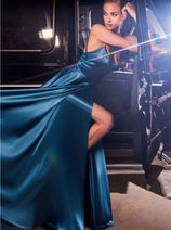 Ladivine BD104 A-Line High Slit Stylish Bridesmaids Dress