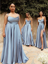 Ladivine BD104 A-Line High Slit Stylish Bridesmaids Dress