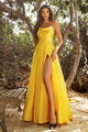 Ladivine BD104 - Satin Cowl Neck Prom Gown - Prom