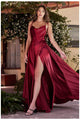 Ladivine BD104 - Satin Cowl Neck Prom Gown - Prom
