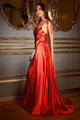 Ladivine BD104 - Satin Cowl Neck Prom Gown - Prom