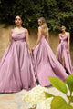 Ladivine BD104 - Satin Cowl Neck Prom Gown - Prom