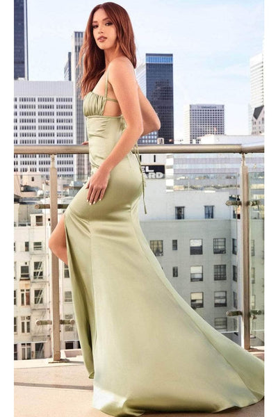 Ladivine BD108 - Satin Fitted Affordable Prom Gown - Prom