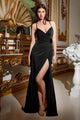 Ladivine BD4002 - V-Neck Wrap Style Classic Prom Gown - Prom