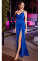 Ladivine BD4002 - V-Neck Wrap Style Classic Prom Gown - Prom