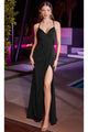Ladivine BD4002 - V-Neck Wrap Style Classic Prom Gown - Prom
