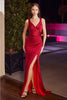 Ladivine BD4003 Glitter Fitted V- Neck Sexy Prom Evening Gown - Dress