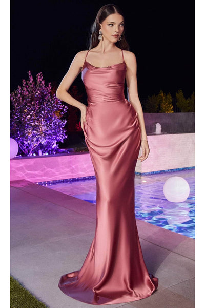 Ladivine BD7044 - Cowl Mermaid Prom Dress with Flair - Prom