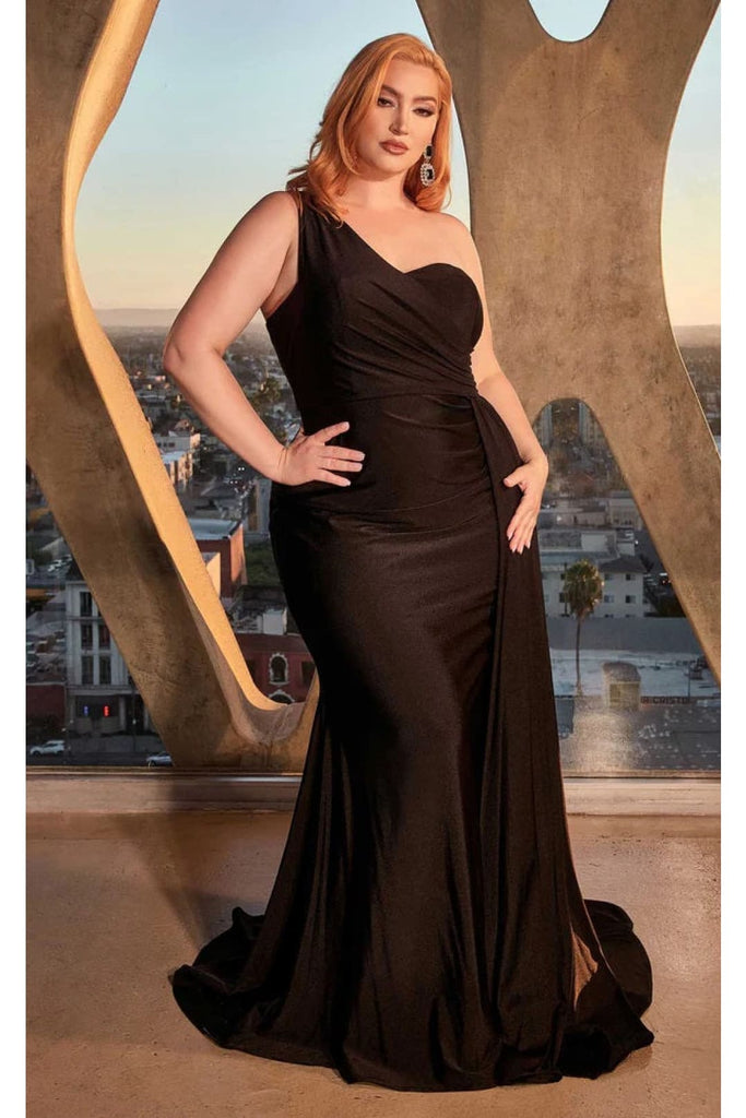 Ladivine Black Plus Size Prom Dress Long Formal Evening Gown PT004C - Black / 18 - Dress