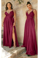 Ladivine Burgundy Plus Size Prom Dress Long Formal Evening Gown 7485C - Burgundy / 2 - Prom