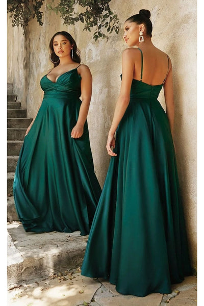 Ladivine Burgundy Plus Size Prom Dress Long Formal Evening Gown 7485C - Prom