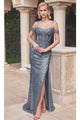 Ladivine by cinderella divine Dresses - Ladivine CD0193 Cold-Shoulder Sequin Evening Gown - Prom