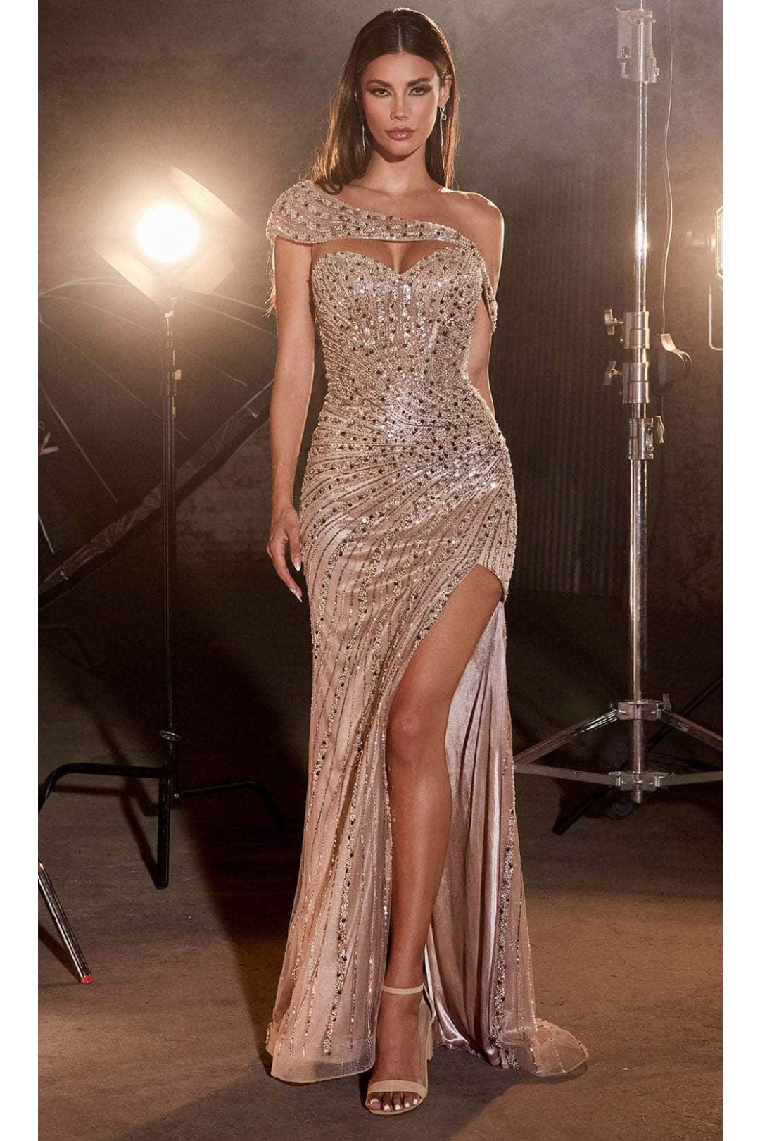 Ladivine by Cinderella Divine Dresses - Ladivine CD0218 Sequin-Embellished Sweetheart Gown - Prom
